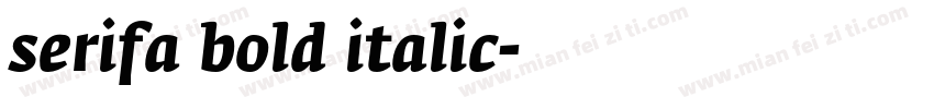 serifa bold italic字体转换